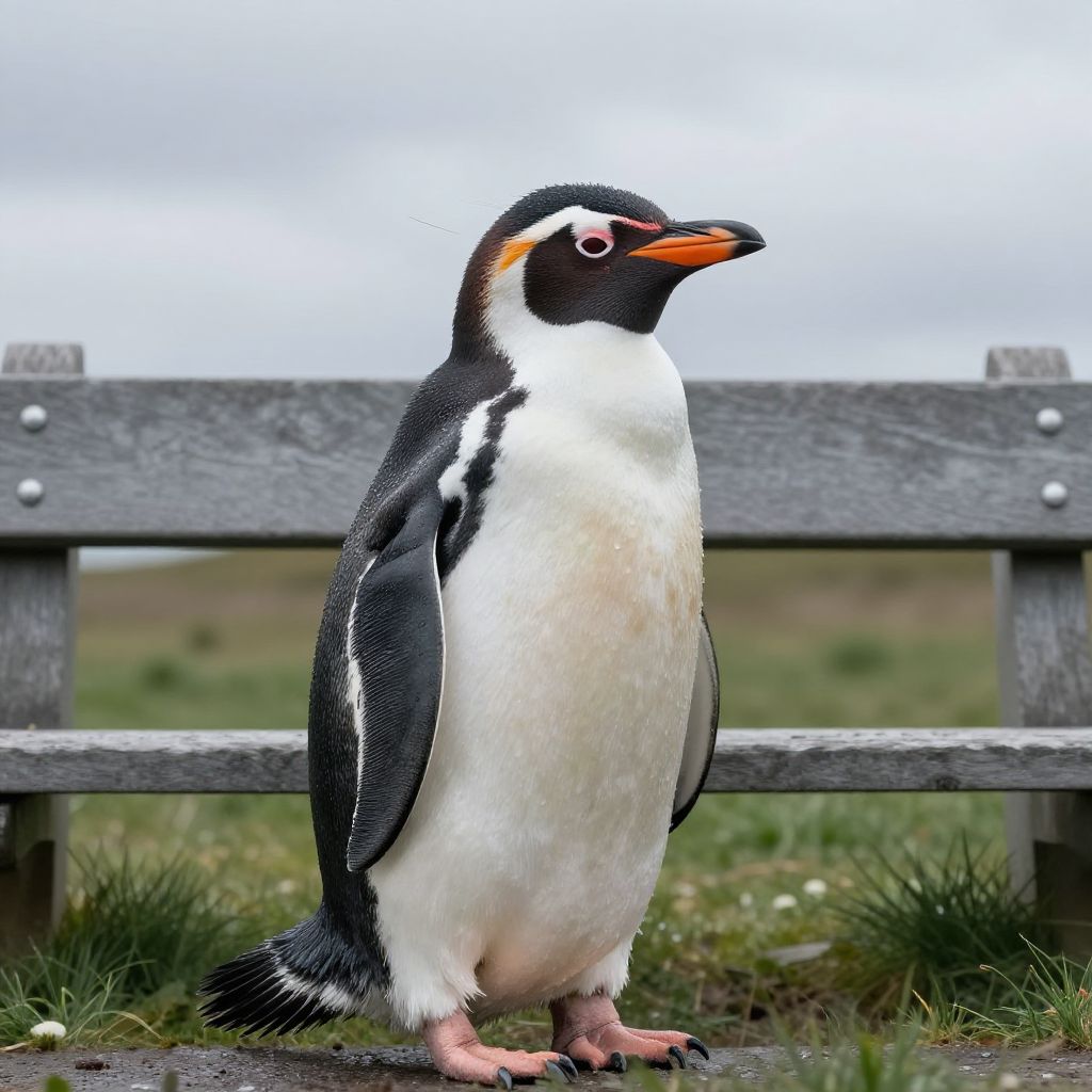 Pinguin bei Bedeckt